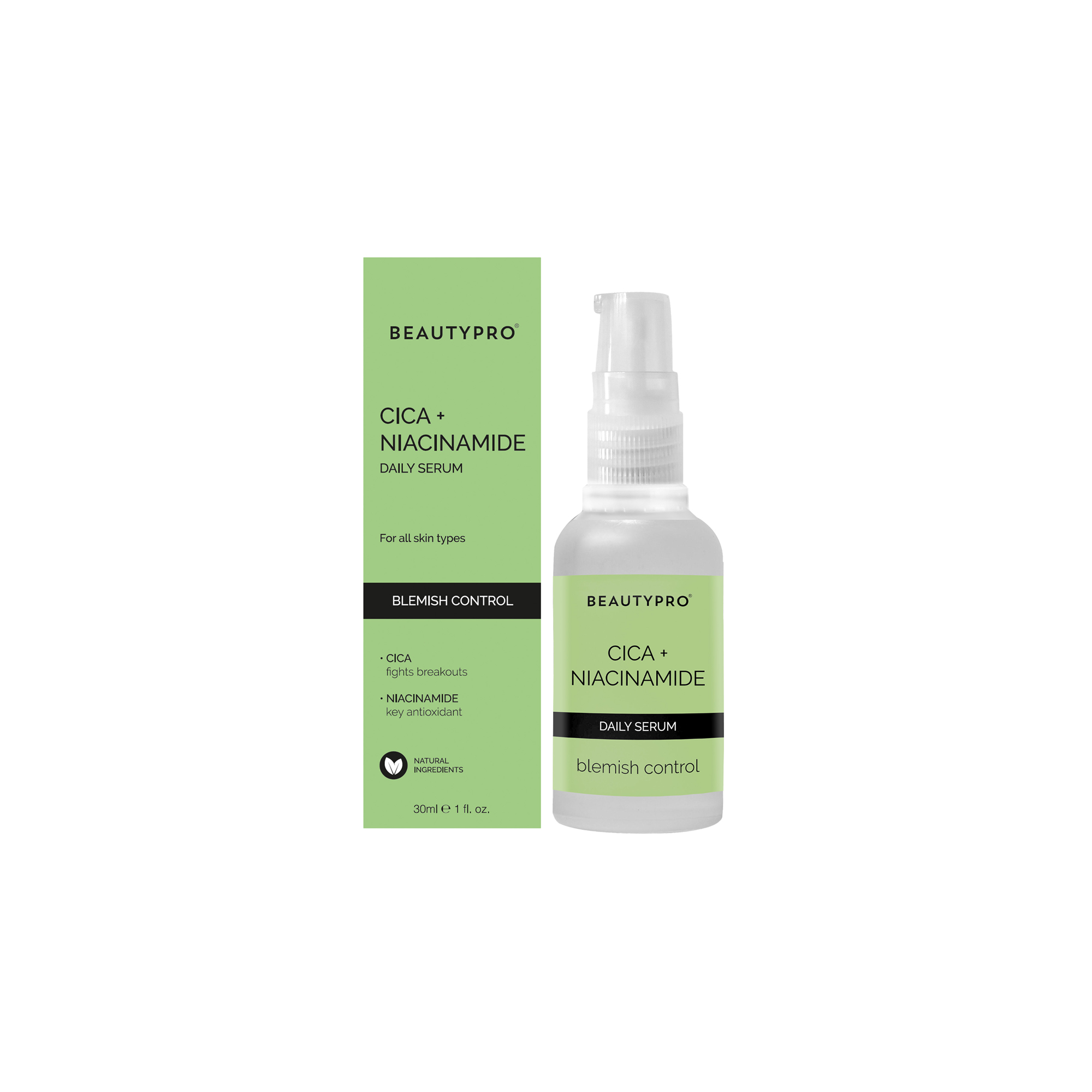 Cica + Niacinamie Blemish Control Serum by BEAUTYPRO | Face Serums (Skincare)