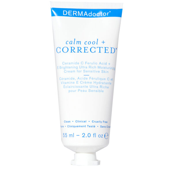 Calm Cool + Corrected Ceramide C Ferulic Acid + E Brightening Ultra-Rich Moisturizer by DERMAdoctor | Day Cream (Skincare)